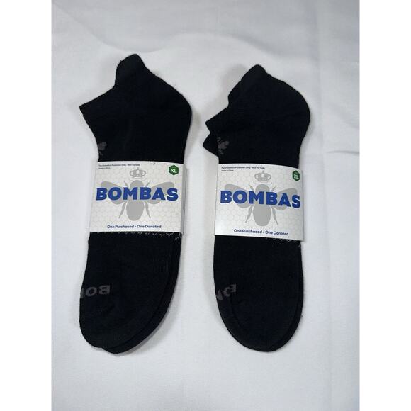 Bombas 2 Pairs Black Ankle Socks XL Extra Large Honeycomb High Quality NWT - Picture 1 of 3